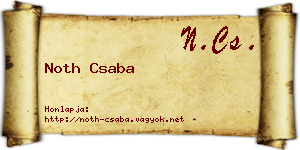 Noth Csaba névjegykártya