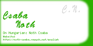 csaba noth business card